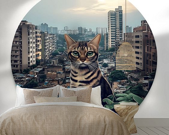 Voorbeeld van het werk in een kamer