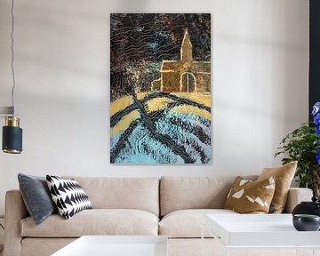 Old Church | Abstract Art van ART Eva Maria