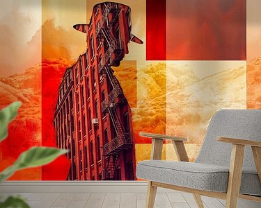 Voorbeeld van het werk in een kamer