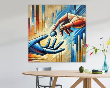 Geld en Handel – Abstract Kunstwerk voor Financiële Instellingen van Basahen