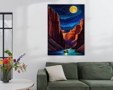 De Grand Canyon bij maanlicht van MIROKKU