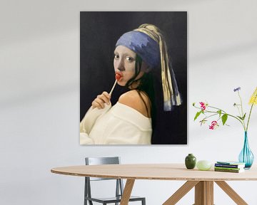 Mädchen mit einem Lutscher
