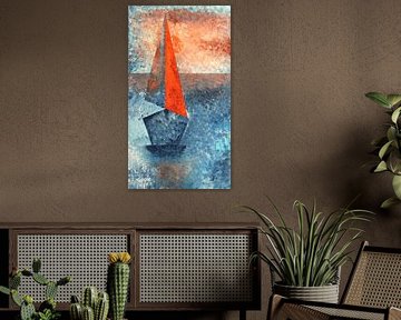 Sailboat in abstract form