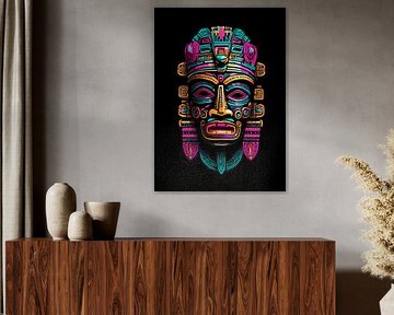 Azteeks Masker Digital Art