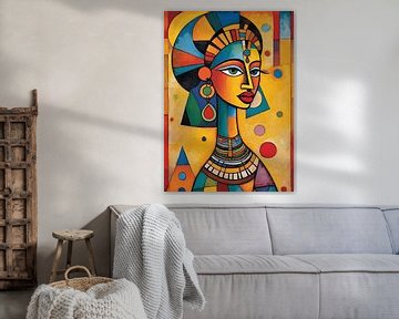 Afrikaanse stam vrouw abstract van MIROKKU