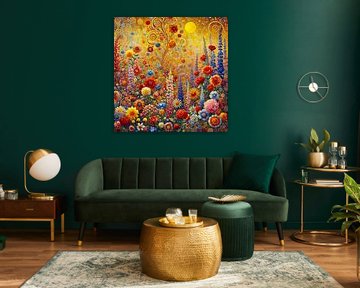 Flower explosion a la gustav klimt