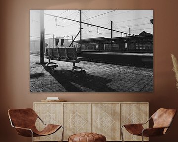 Station Aalst, België, in monochroom van Imladris Images