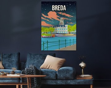 Breda: Een betoverende blik op de Stad in de Nacht van Jorn van Hezik