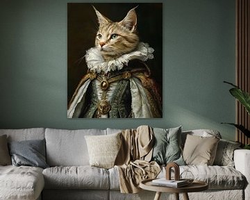 Majestueuze Kat: De Koninklijke Elegantie van Feline Aristocratie van But First Framing