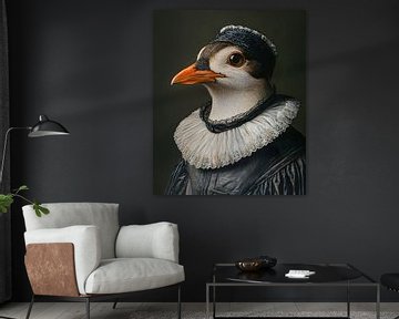 De Chic-geklede Eend: Een Kunstzinnige Ode aan Mode en Dieren van But First Framing