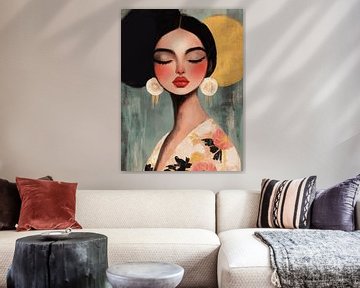 Dromerig portret van Atelier Pink Blossom