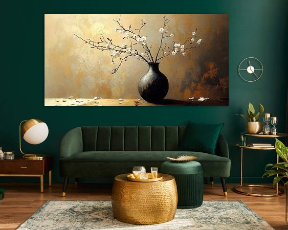 Voorbeeld van het werk in een kamer