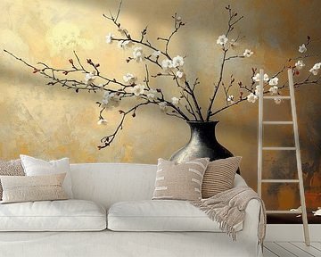 Japanese blossom art in Gold by Studio BB