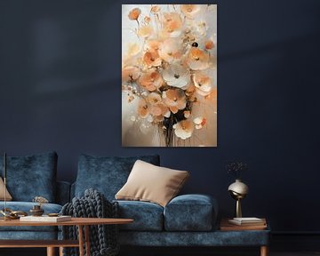 Bloemenexplosie in Oranje van Studio BB