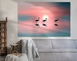 Voorbeeld van het werk in een kamer