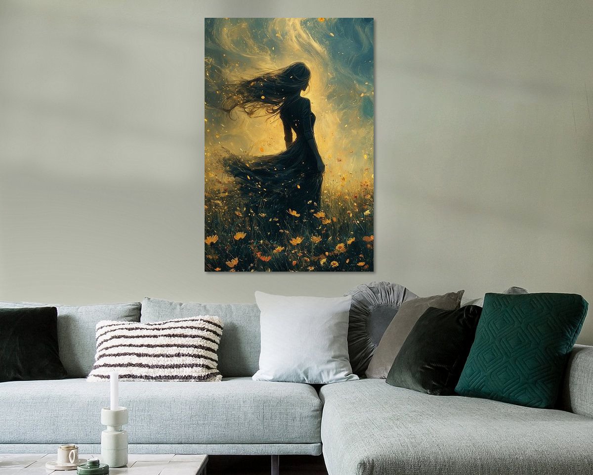 Voorbeeld van het werk in een kamer