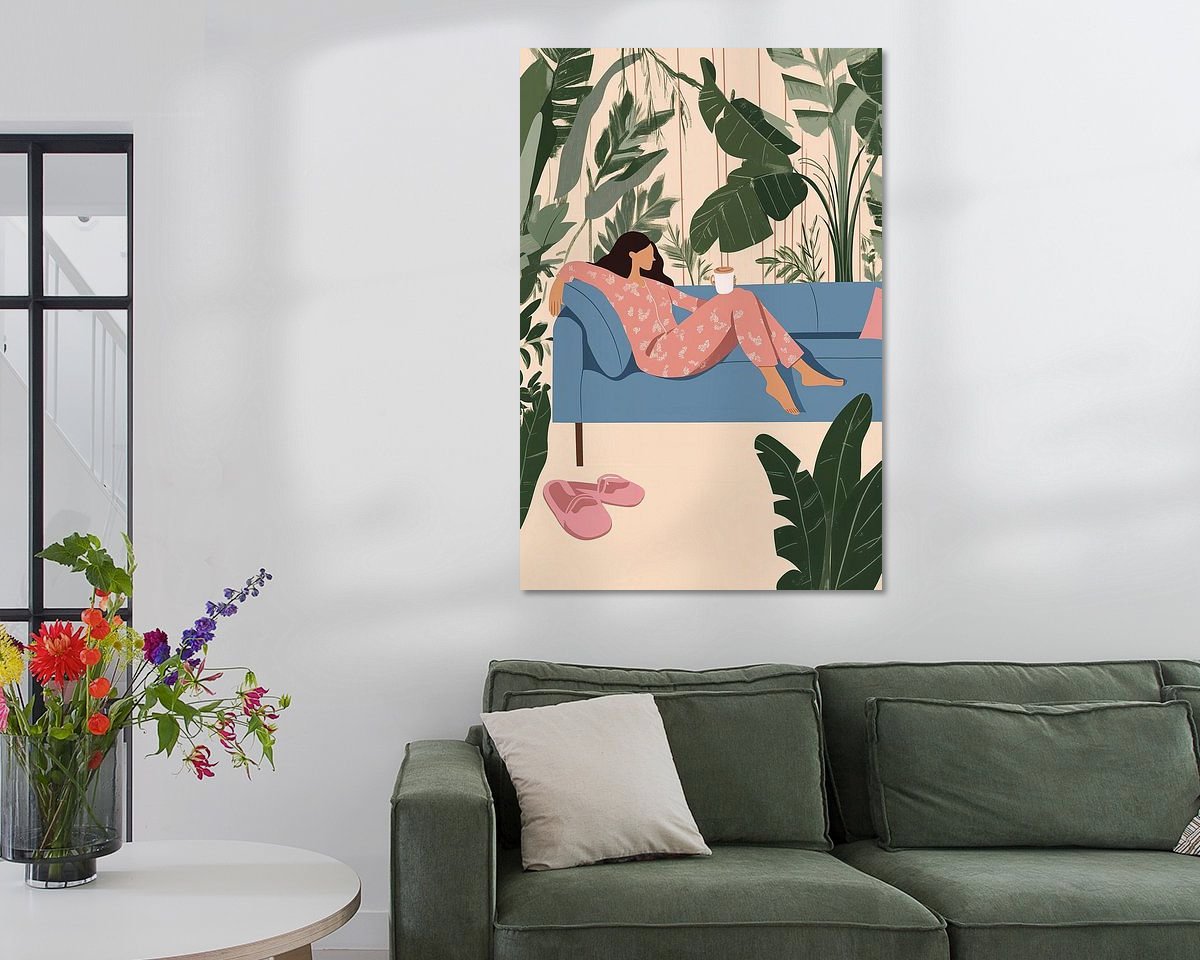 Voorbeeld van het werk in een kamer
