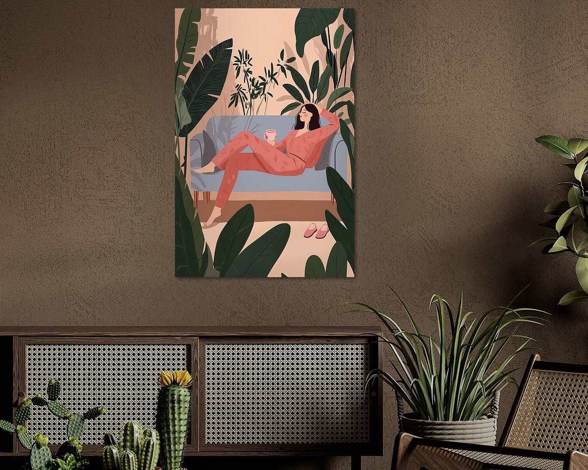 Voorbeeld van het werk in een kamer