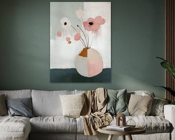 Modern stilleven met bloemen van Japandi Art Studio