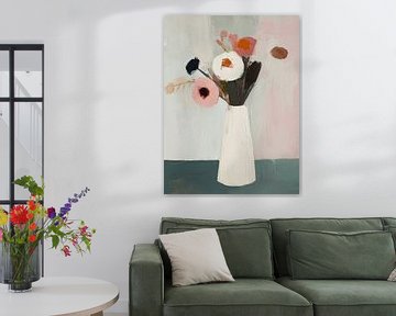 Modern stilleven met bloemen van Japandi Art Studio