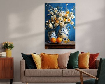 Fleurig Delfts Blauw  van Studio BB