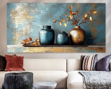 Still Life in Gold and Turquoise ii by Studio BB
