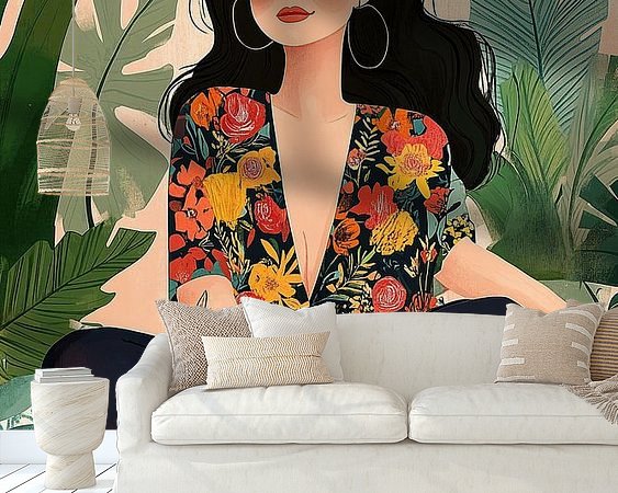 Voorbeeld van het werk in een kamer