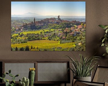 Luftaufnahme der historischen Stadt Castiglion Fiorentino von Stefano Orazzini