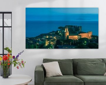 Blauw uur boven Castiglione della Pescaia, Toscane van Stefano Orazzini