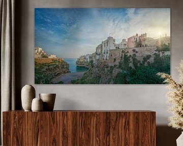 Lama Monachile strand in Polignano a Mare, Apulië van Stefano Orazzini