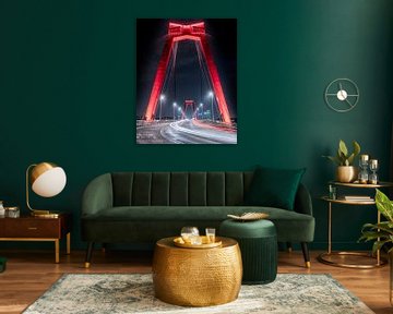 Willemsbrug bij nacht van Hendrik Karremans