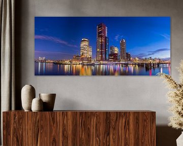 Kop van zuid in het blauwe uurtje van Hendrik Karremans