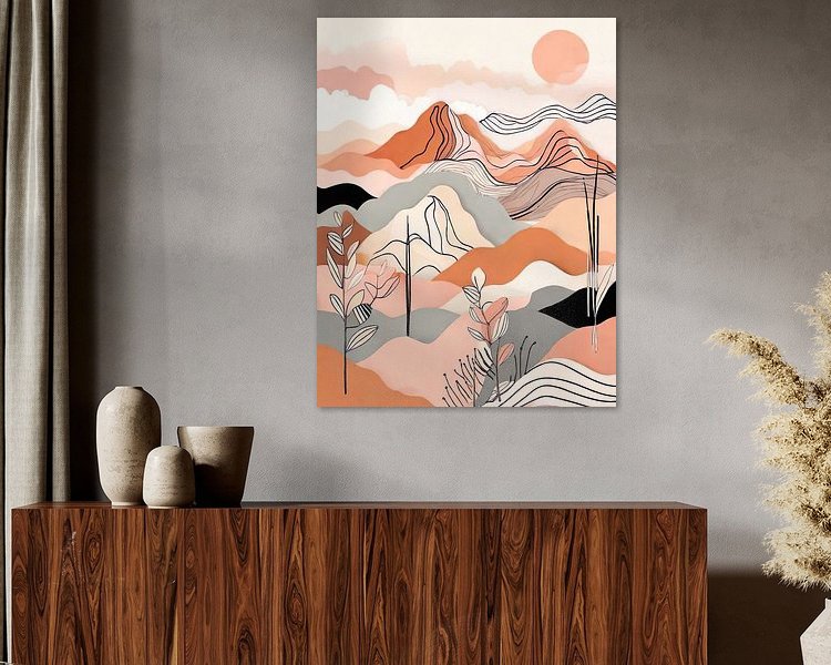 Voorbeeld van het werk in een kamer