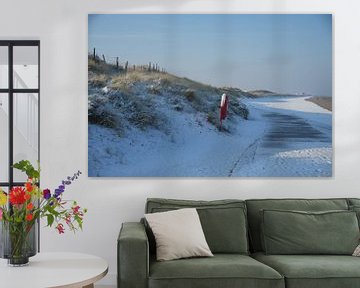 Wit strand van Auke Schelstraete