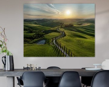 Toskanischer Traum - Rolling Hills bei Sonnenuntergang von W Lagerwaard
