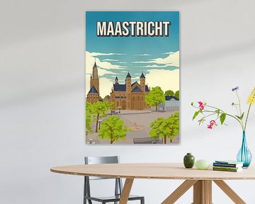 Maastricht: Colourful Vrijthof poster by Jorn van Hezik