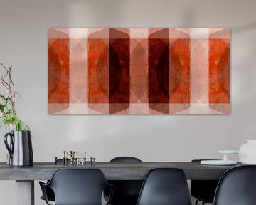 Modern Scandinavisch Bauhaus Abstractie Organisch Warm van Mad Dog Art