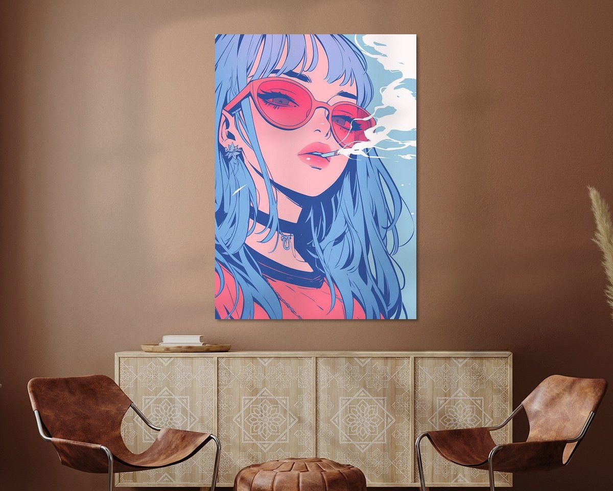Voorbeeld van het werk in een kamer