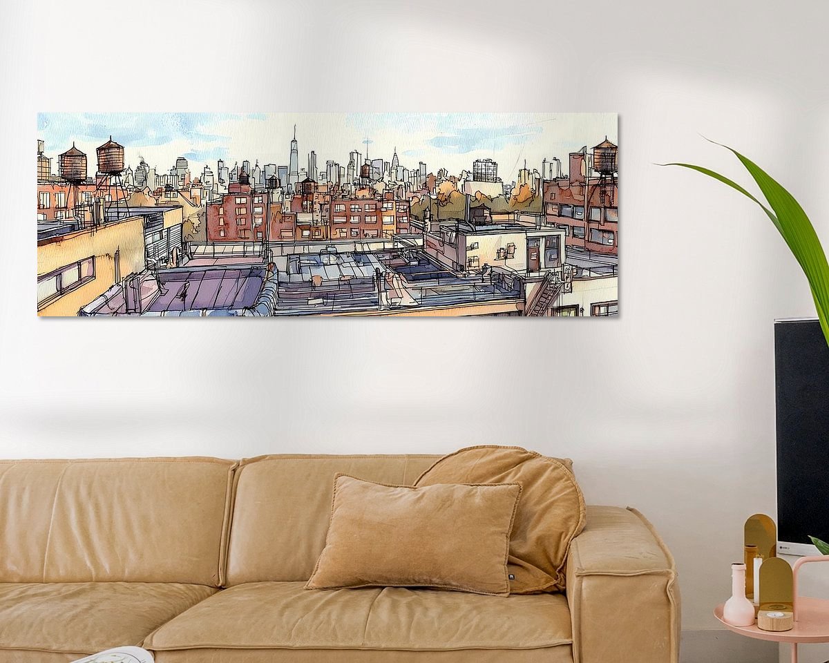 Voorbeeld van het werk in een kamer