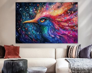 malerische japanische kunst bunter vogel