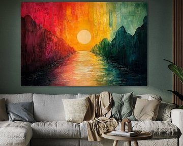 malerische japanische Kunst Landschaft abstrakt von Egon Zitter