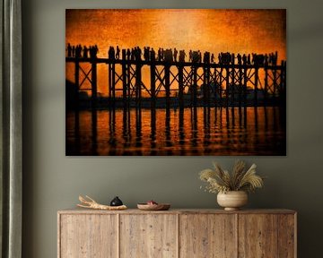 Mensen op de brug. van Karl Andrén