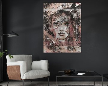 Digitale kunst - mixed media portret van Emiel de Lange