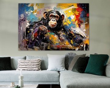 Chimpanzé comme peinture moderne sur ARTemberaubend