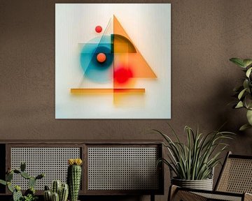 Hedendaagse compositie - toekomstgerichte geometrie van Klaus Tesching - Art-AI