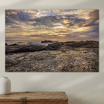 Glowing stone beach in Nosara, Costa Rica