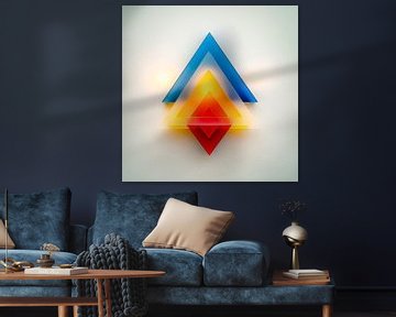 Eigentijds en toekomstgericht - lichtpiramide van Klaus Tesching - Art-AI