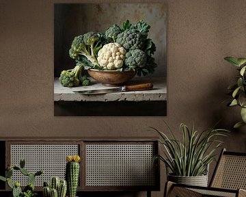 Stilleven met Bloemkool en Broccoli van The Nudes Gallery