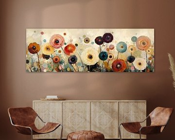 Bloemenspel | Speelse Abstracte Bloemen van De Mooiste Kunst