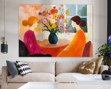 Bloemenvaas en Vrouwen van De Mooiste Kunst